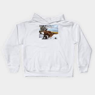 Scottish Highland Cattle Cow 2308 Kids Hoodie